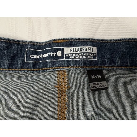 Carhartt Rugged Flex Relaxed Fit Denim Jeans Mens 38x30 (29” Measured) 102808 - Picture 8 of 14